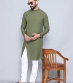 Pure cotton green sherwani  kurta
