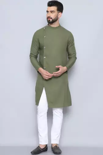 Pure cotton green sherwani  kurta