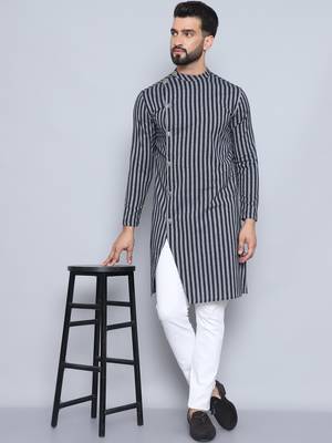 Pure cotton black sherwani  kurta 1