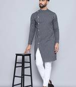 Pure cotton black sherwani  kurta