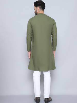 Pure cotton green sherwani  kurta 3