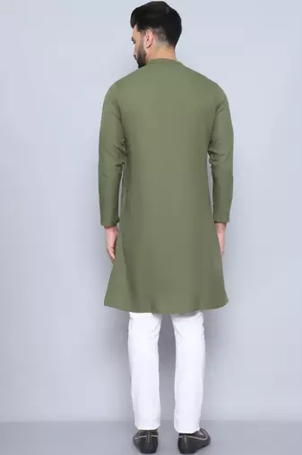 Pure cotton green sherwani  kurta