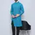 Pure cotton blue sherwani  kurta