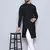 Pure cotton black sherwani  kurta