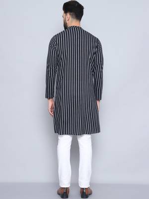 Pure cotton black sherwani  kurta 3
