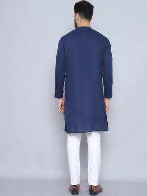 Pure cotton blue sherwani  kurta 3