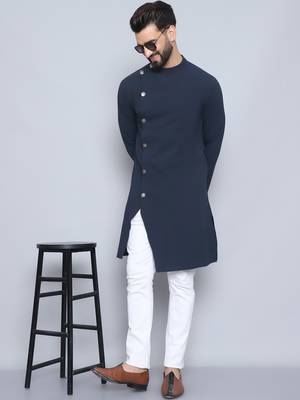 pure cotton blue kurta 1
