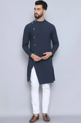 pure cotton blue kurta