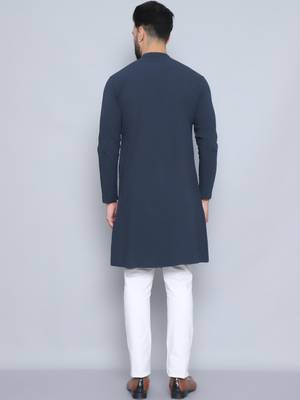 pure cotton blue kurta 3