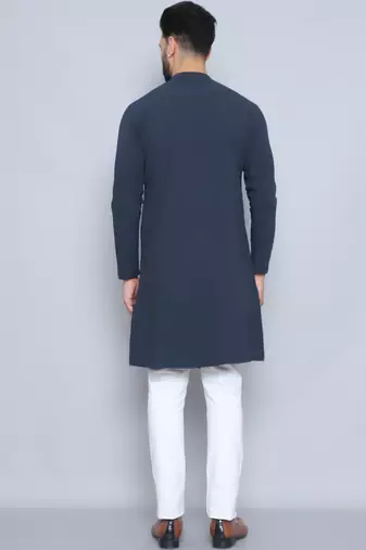 pure cotton blue kurta