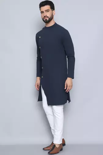 pure cotton blue kurta