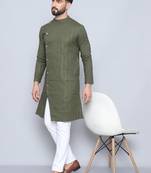 Pure cotton green sherwani  kurta