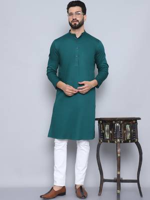 Pure cotton green  kurta 1