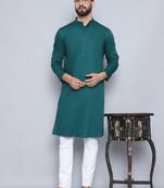 Pure cotton green  kurta
