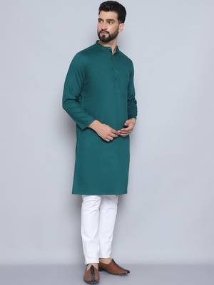 Pure cotton green  kurta 4