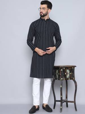 Pure cotton black  kurta 1