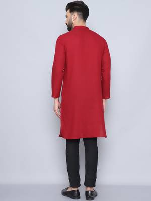 Pure cotton maroon  kurta 3