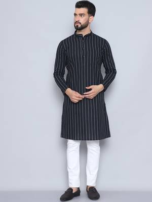 Pure cotton black  kurta 2