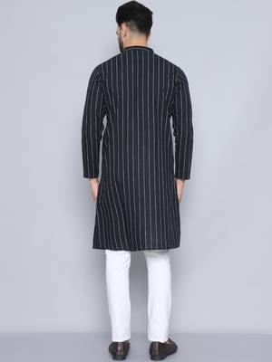 Pure cotton black  kurta 3
