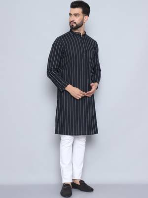 Pure cotton black  kurta 4