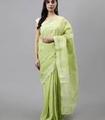 Green terivoil cotton saree