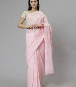Pink terivoil cotton saree