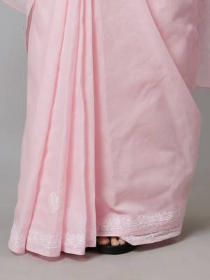 Pink terivoil cotton saree 3