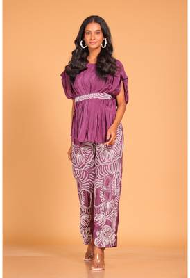 Short kaftan set with embroidery pant 3
