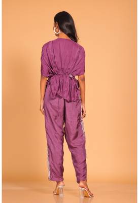 Short kaftan set with embroidery pant 4