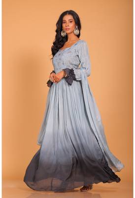Long gown with dupatta set 2