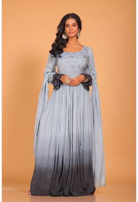 Long gown with dupatta set 4