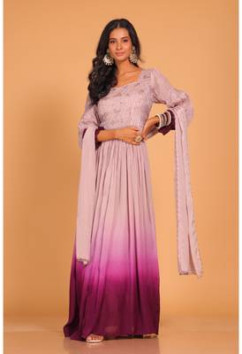 Long gown with dupatta set 3