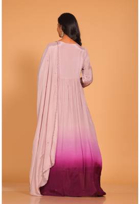 Long gown with dupatta set 4