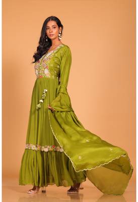 Long gown with dupatta 1