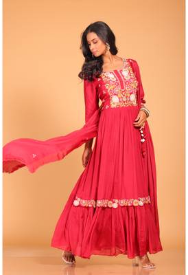 Long gown with dupatta 1