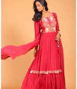 Long gown with dupatta