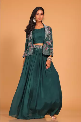 Crop top with short jacket