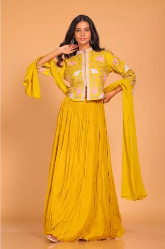 Crop top set with duppatta