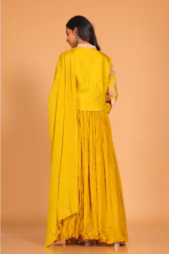 Crop top set with duppatta