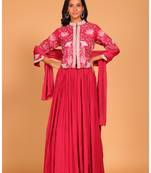 Crop top set with duppatta