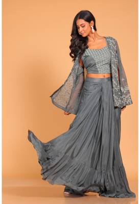 Crop top with embroidery jacket 2