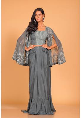 Crop top with embroidery jacket 3