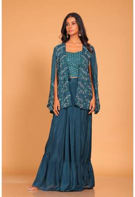 Crop top with embroidery jacket 1