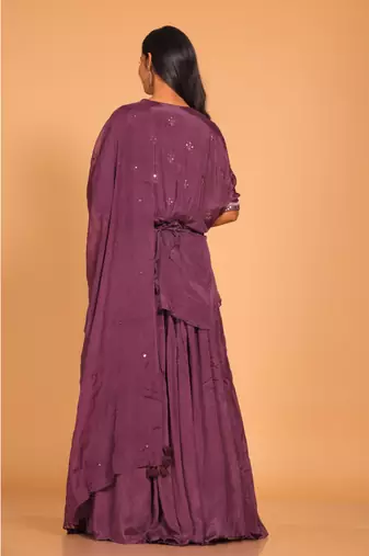 Crop top with dupatta