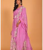 Crop top with dupatta set