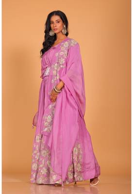 Crop top with dupatta set 4