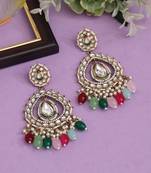 Multi color kundan earrings