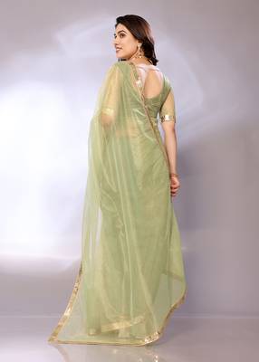 Net embellished saree with blouse piece 2