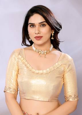 Georgette colour-block saree with blouse piece 2