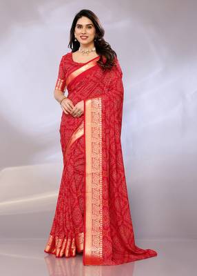 Silk embellished saree with blouse piece 1